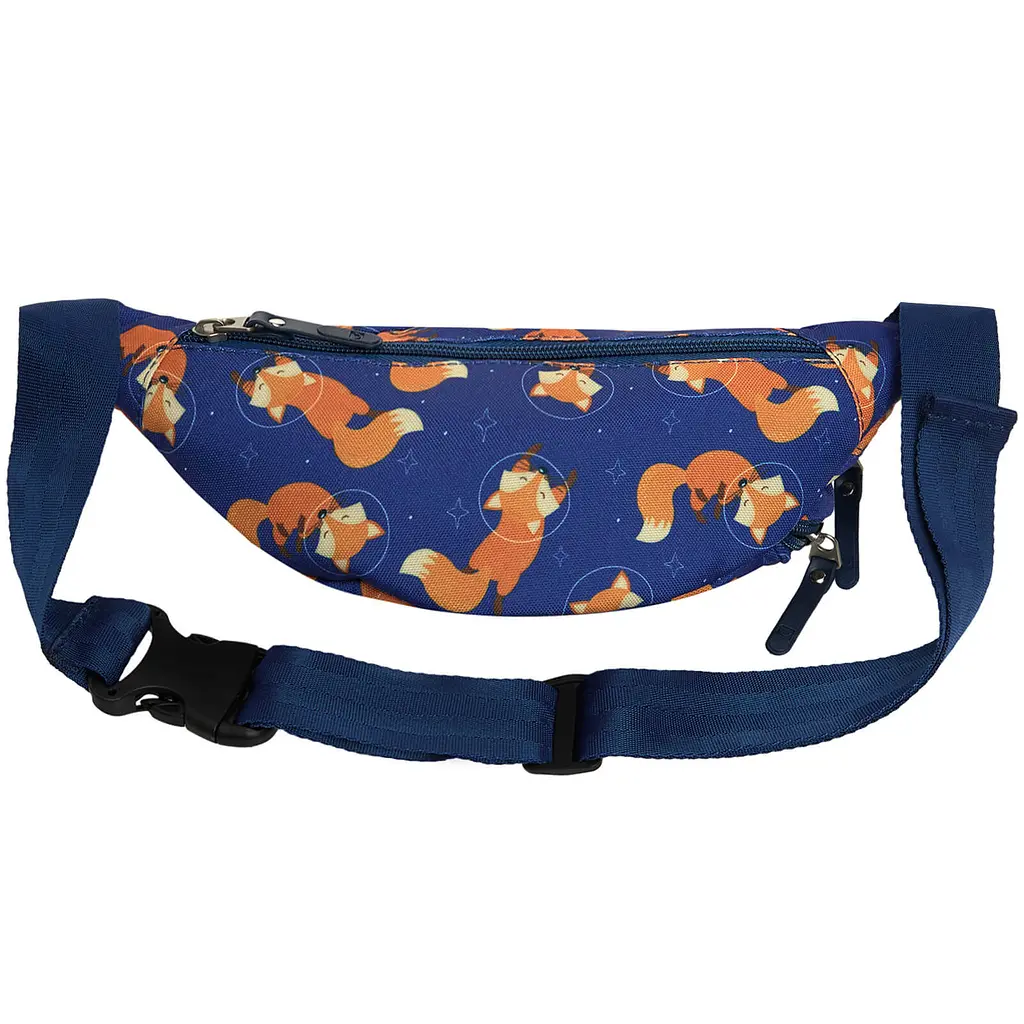 Сумка-бананка Bagland Bella 2 л сублимация 980 синяя с принтом (00202664) - фото 3