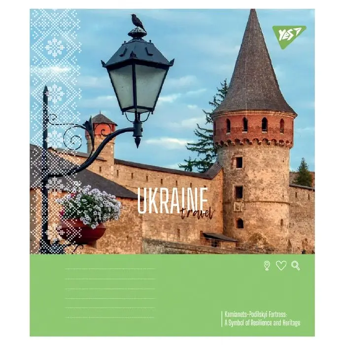 Зошит учнівський Yes Ukraine travel А5 48 аркушів клітинка 10 шт. (767998) - фото 2