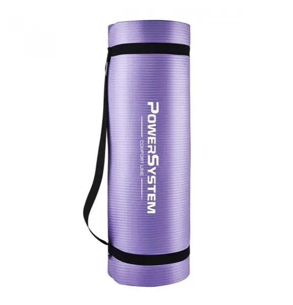 Килимок для йоги та фітнесу Power System PS-4017 NBR Fitness Yoga Mat Plus Purple (180х61х1) (PS-4017_Purple) - фото 2