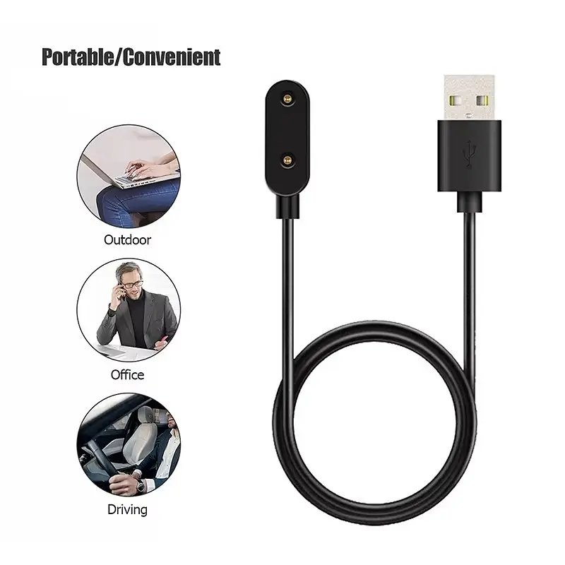 Зарядний пристрій Amazfeel для фітнес-браслета Honor Band 7, 6, Honor Watch ES (USB - вхід) чорний - фото 3