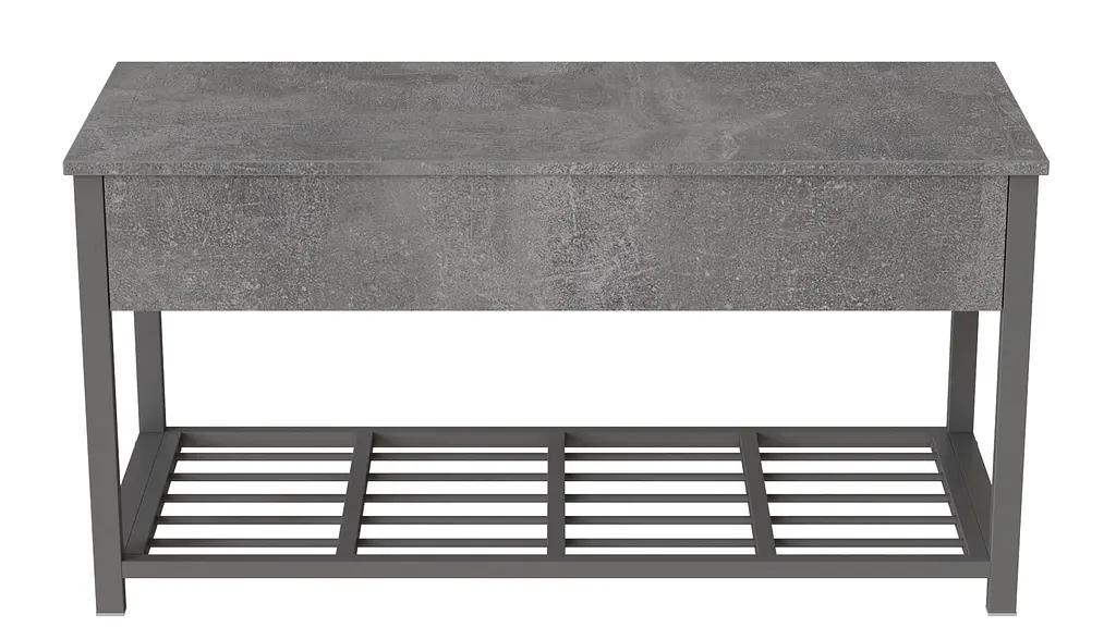 Банкетка с ящиком Ferrum-decor Дрейк 1 550x1000x400 металл Серый ДСП Бетон 16 мм (FRD-103065) - фото 3
