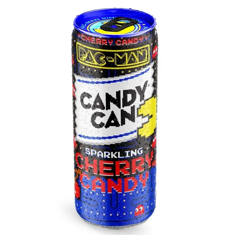 Напій газований Candy Can Pacman Cherry зі смаком вишні 330 мл ж/б