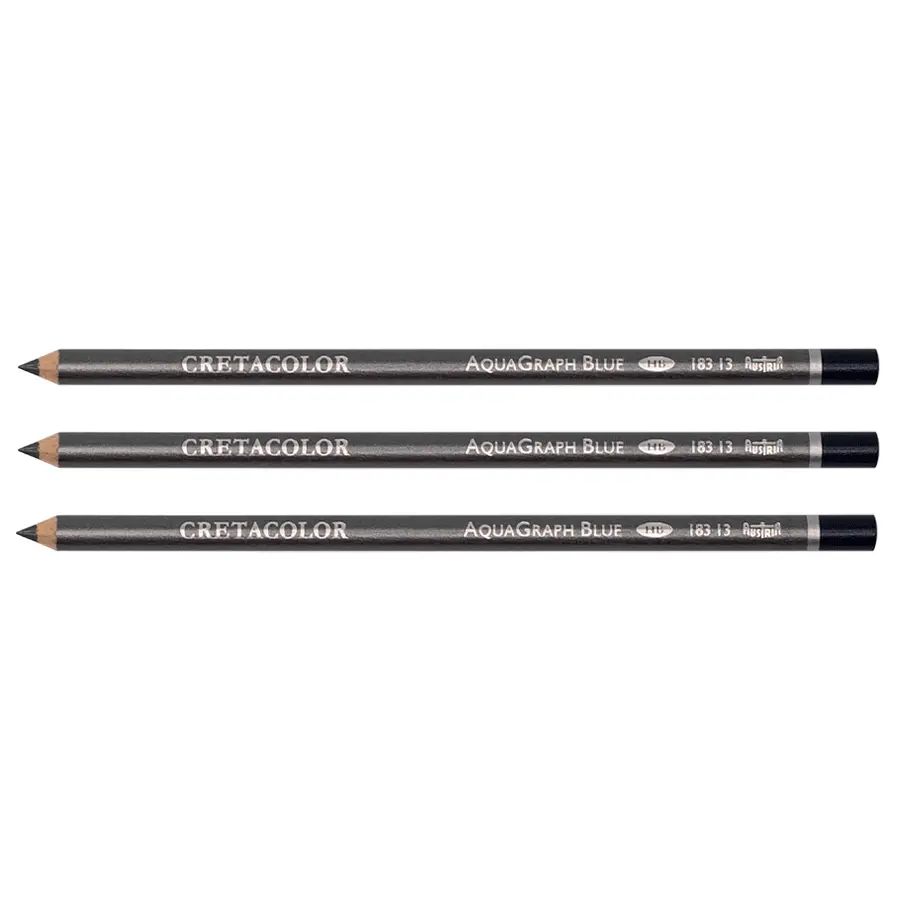 Карандаш графитный водорастворимый AQUA GRAPH синий НВ Cretacolor - фото 4