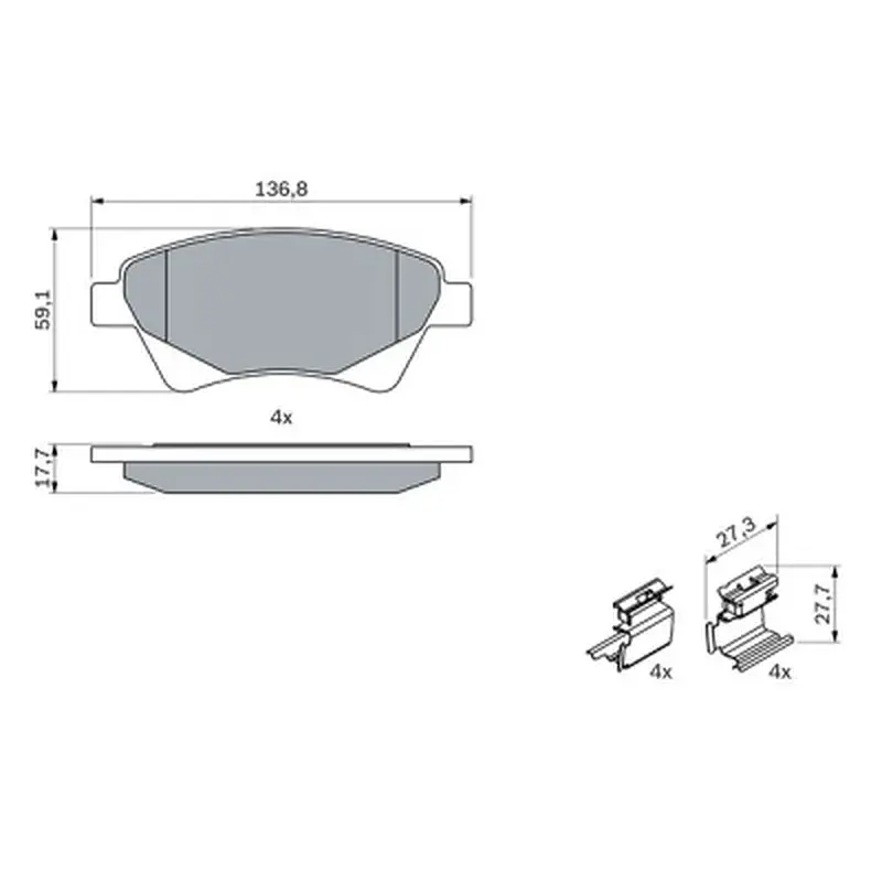 Гальмівні колодки Bosch 0 986 424 785 - фото 3