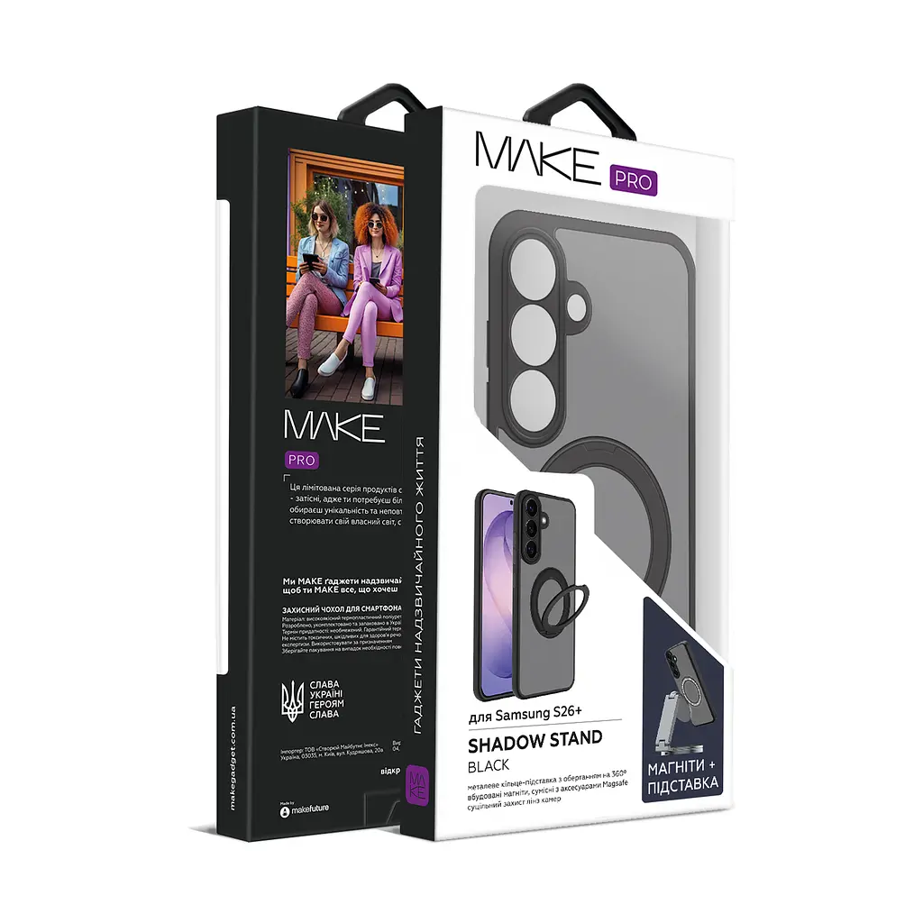 Чохол MAKE Samsung S26 Plus Shadow Stand Black - фото 5