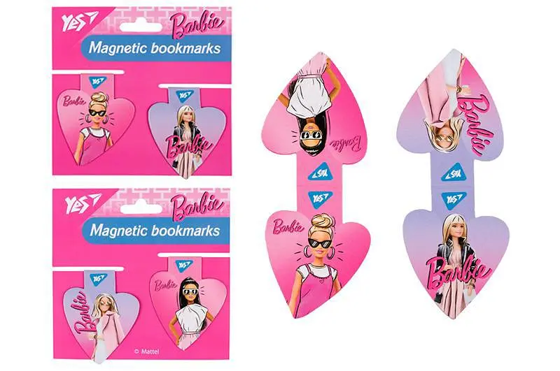 Магнітні закладки для книг Yes Barbie heart набір 2 штуки (708110) - фото 2