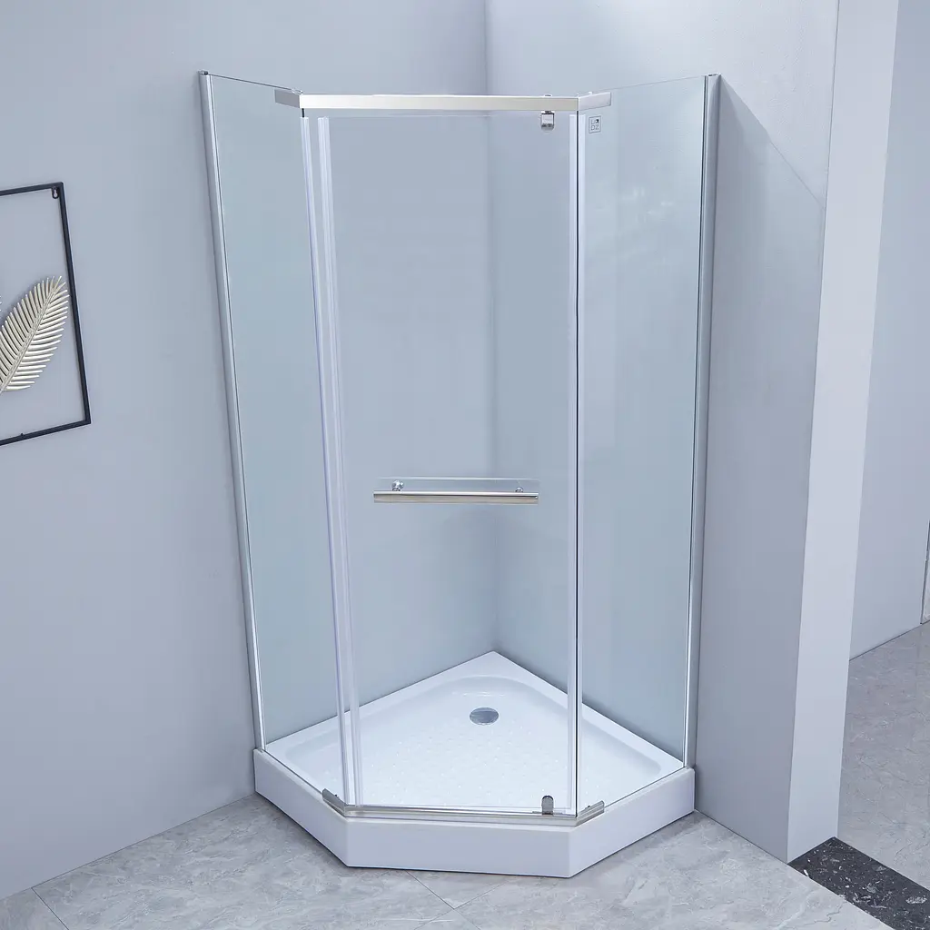 Душова кабіна Lidz Dozorca SC90x90.CRM.LOW.TR, скло прозоре 6 мм, Хром, Універсальна, прозорий - фото 7