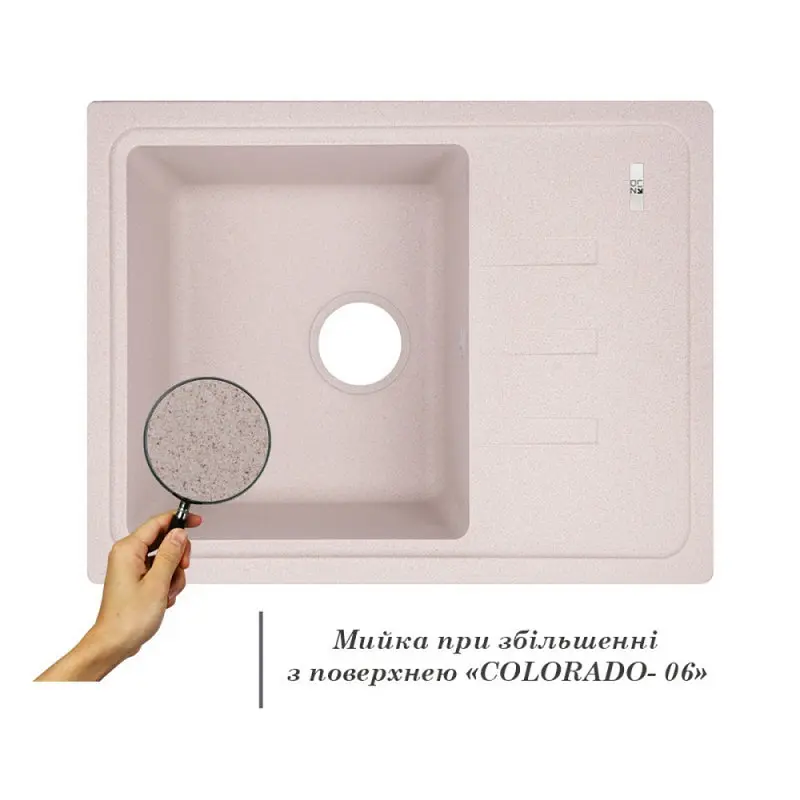 Кухонна мийка Lidz 620x435 / 200 COL-06 (LIDZCOL06620435200) - фото 2