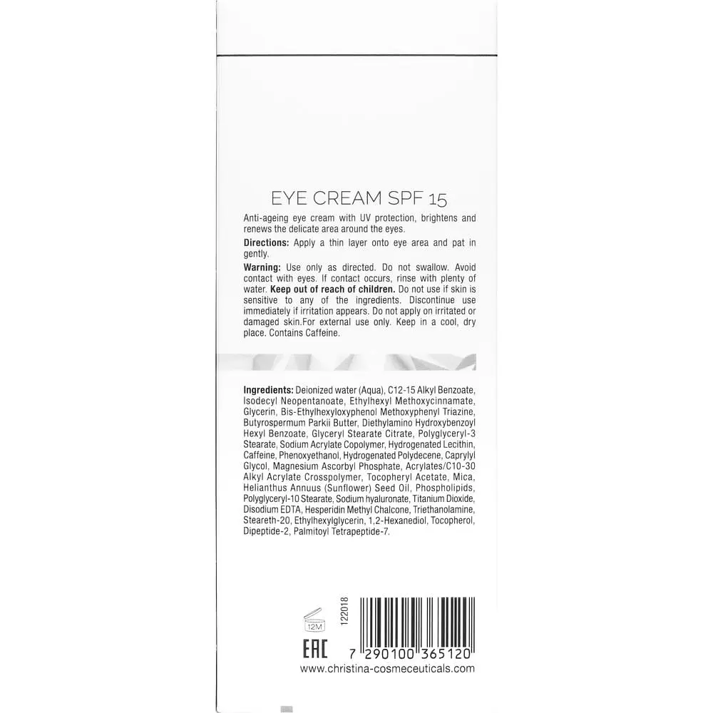 Крем для кожи вокруг глаз Christina Illustrious Eye Cream SPF 15 15 мл - фото 3