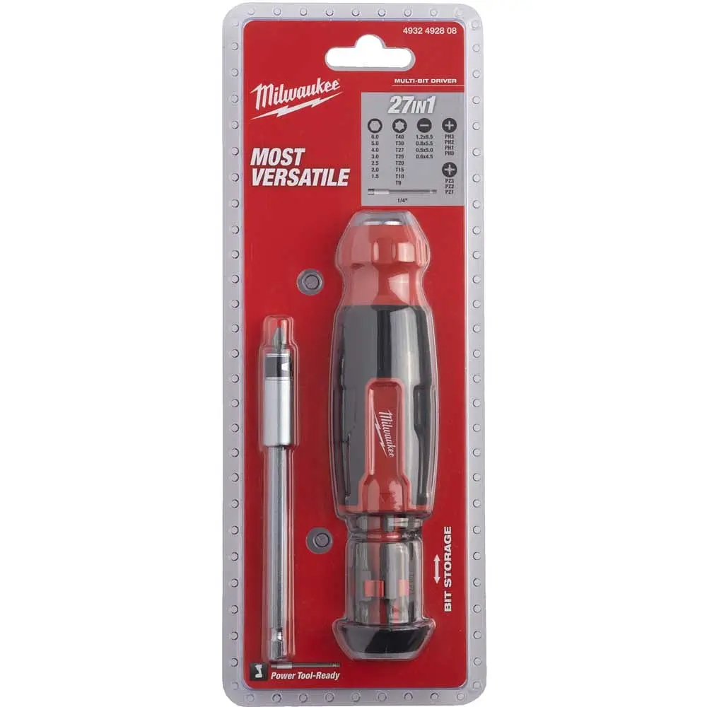 Отвертка, 14 насадок, рукоятка двухкомпонентная, Hex, PH, SL, PZ, Torx, сталь Milwaukee hoz0014183 - фото 8