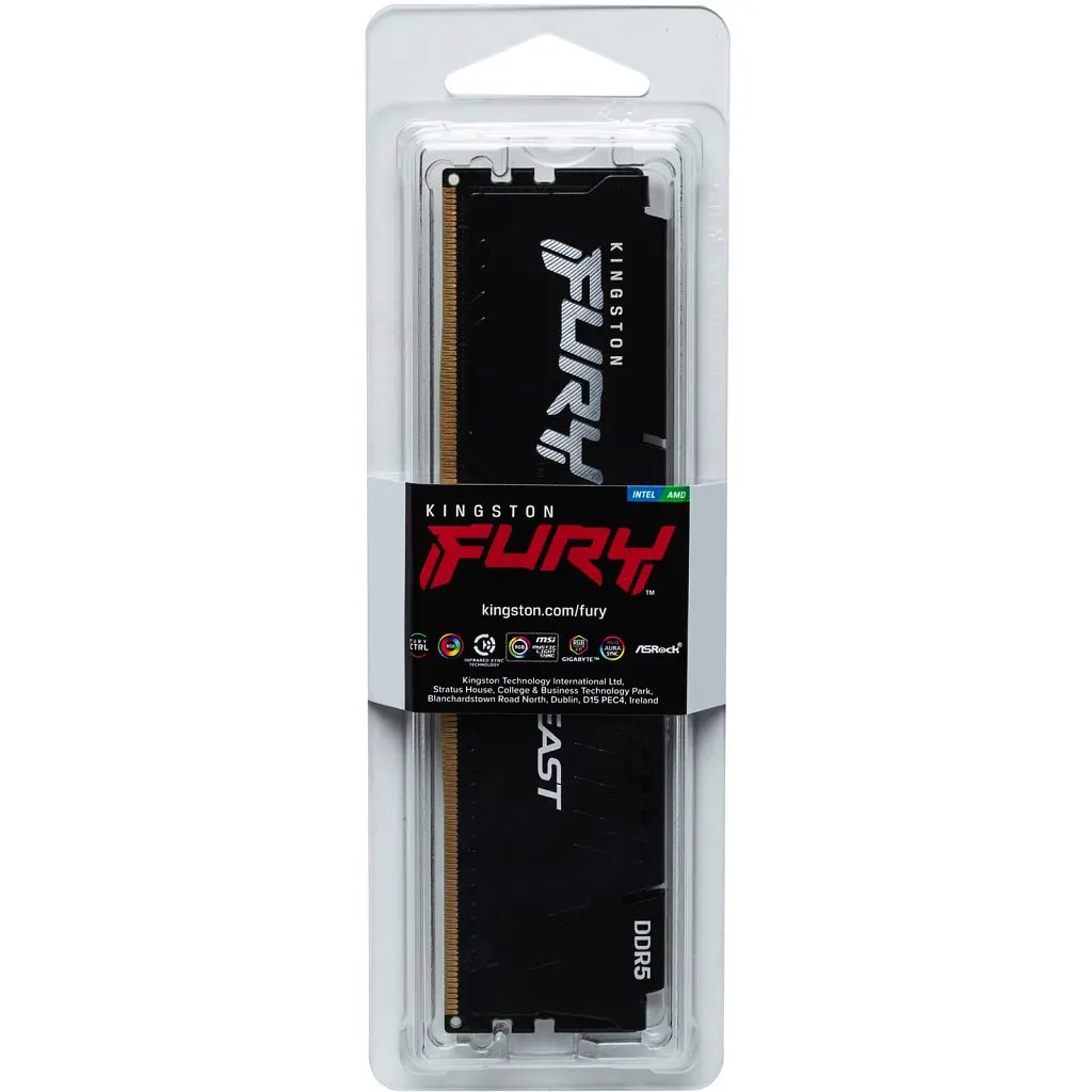 Модуль пам'яті для комп'ютера DDR5 32GB 5600 MHz Beast Black Kingston Fury (ex.HyperX) (KF556C36BBE2-32) - фото 5