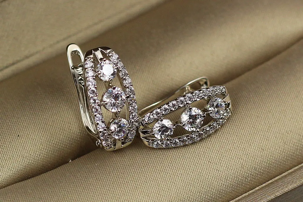 Сережки Xuping Jewelry світлофор 1.5 см сріблясті - фото 3