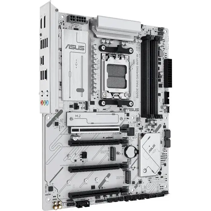 Материнська плата Asus AM5 B650E MAX Gaming WIFI W, B650, 4xDDR5, Int.Video (CPU), 4xSATA3, 3xM.2, 1xPCI-E 5.0x16, 1xPCI-E 4.0x16, 2xPCI. 2.5Gb, WiFi 6E, Bluetooth 5.3, 8xUSB 3.2/8xUSB 2.0, HDMI/DP, ATX - фото 3