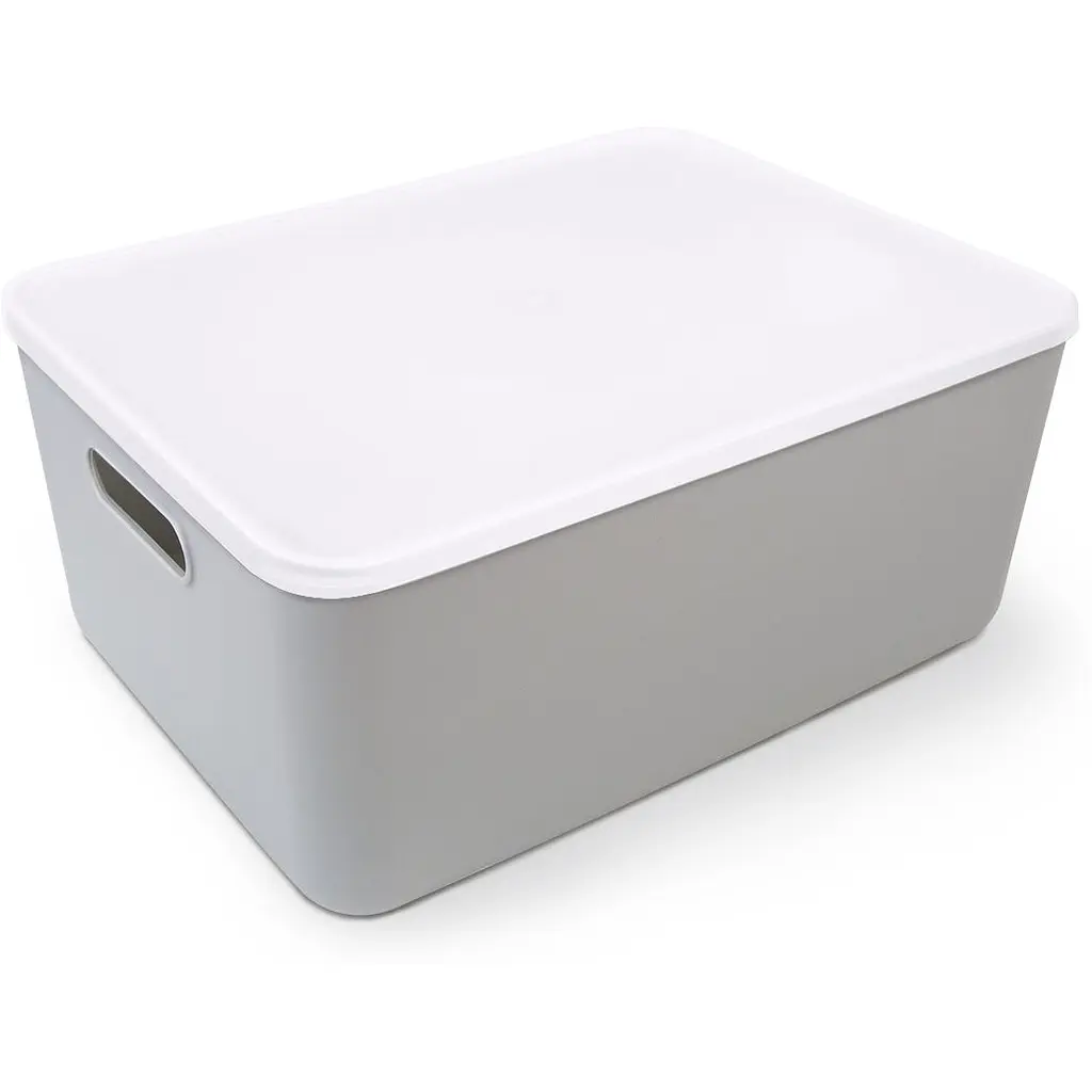 Комплект XL: ящик для хранения МВМ My Home FH-13 XL 360х257х160 мм и крышка FH-16 серый (FH-13/FH-16 GRAY) - фото 5