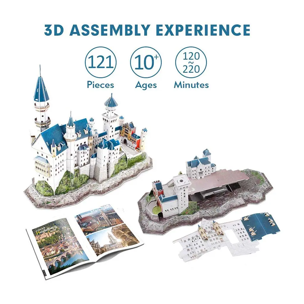Пазл Cubic Fun Тривимірна головоломка-конструктор National Geographic Замок Нойшванштайн (DS0990h) - фото 2