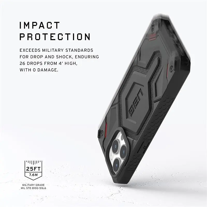 Чохол-накладка Urban Armor Gear Monarch Pro Magsafe для Apple iPhone 15 Pro Kevlar Black (114221113940) - фото 3