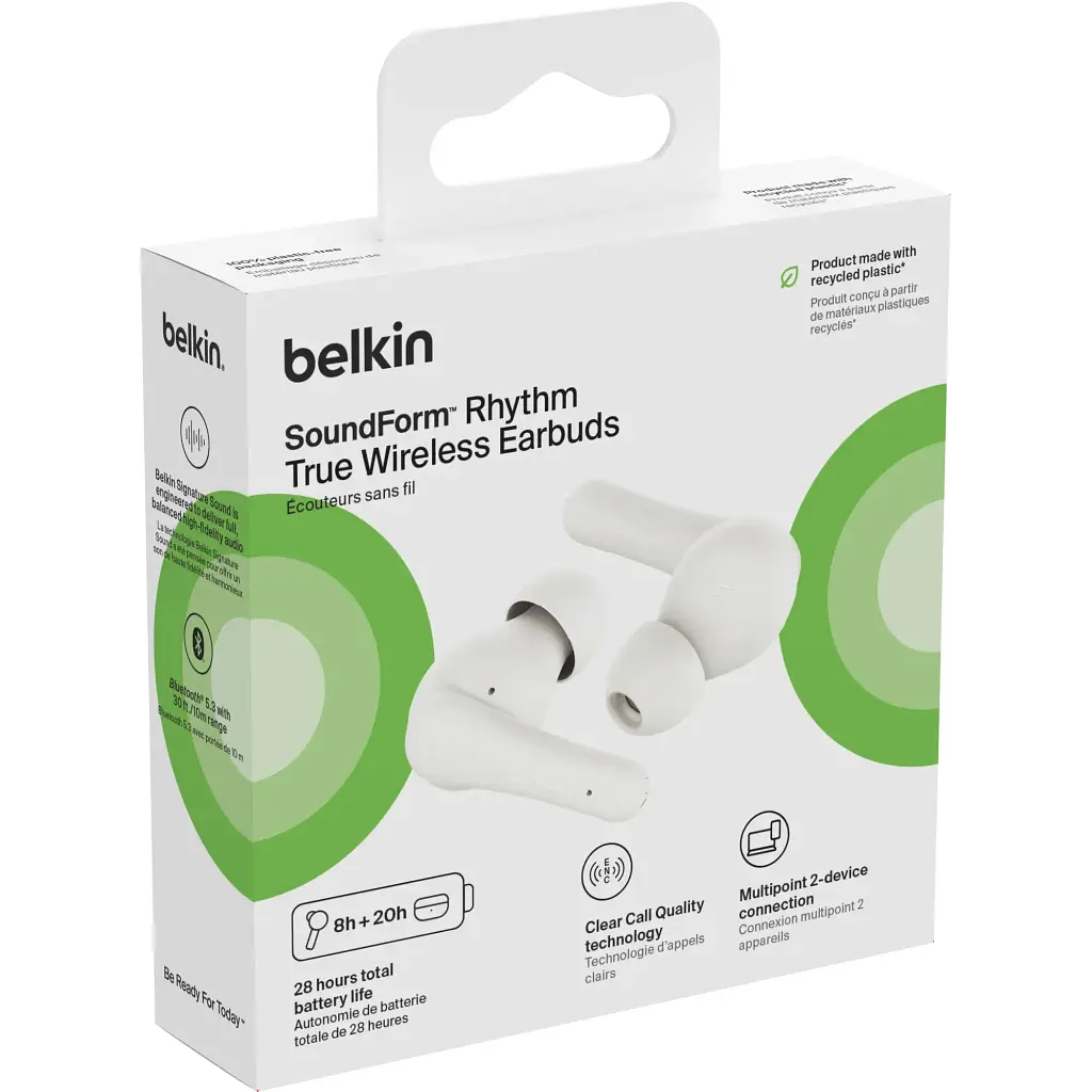 Навушники Belkin TWS Soundform Rhythm True Wireless білі - фото 9