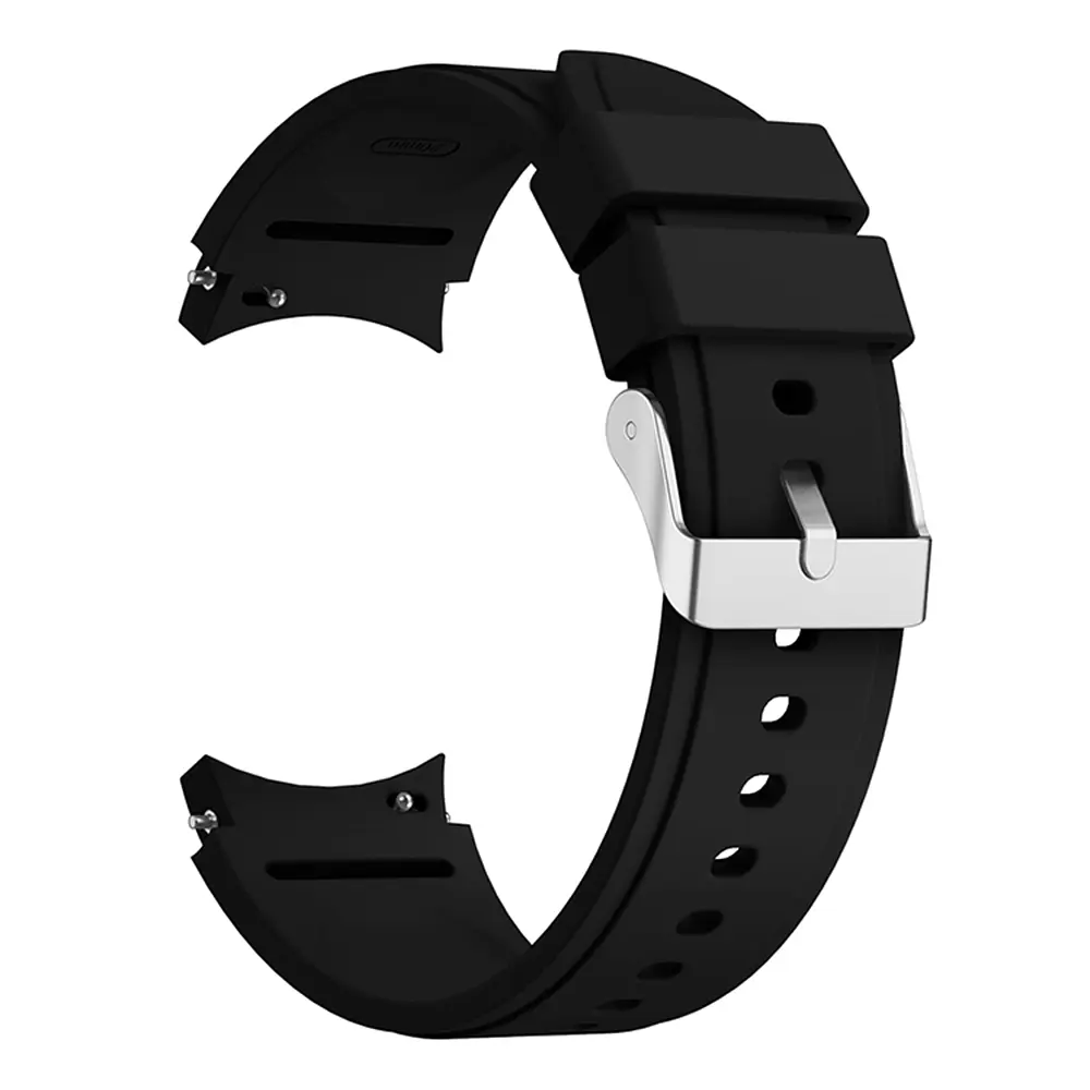 Ремінець для Samsung Galaxy Watch 6 40mm 6 44mm - чорний ширина кріплення 20мм силікон Watchbands Galaxy Classic (W43-3WB85233162) - фото 2