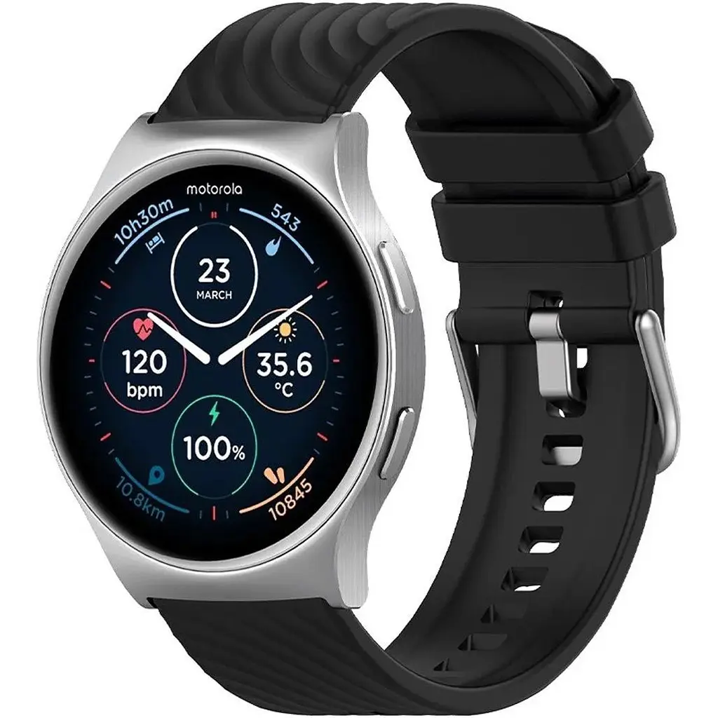 Смарт-годинник Motorola Moto Watch 120 Glacier Silver (MOSWZ120-SL) [138669] - фото 2