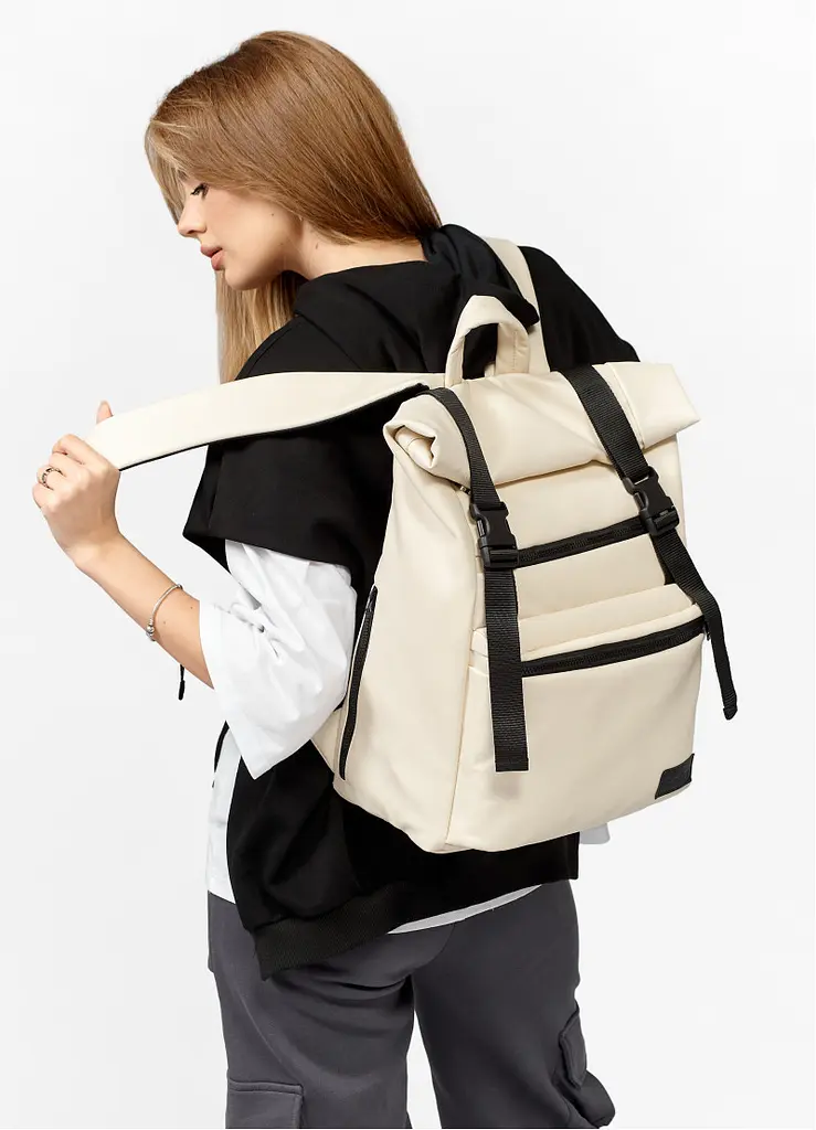 Рюкзак Sambag унисекс RollTop LTT бежевый 43 х 31 х 14 см (24238011) - фото 4