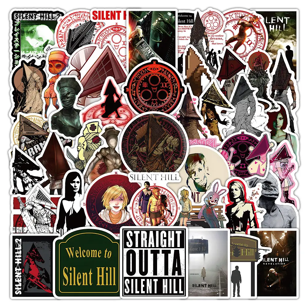 Стикерпак Сайлент Хілл Набір наклейок GeekLand Silent Hill 50 штук - фото 2