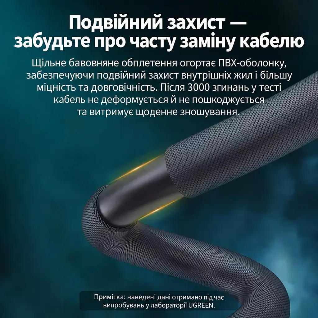 Стереоаудіокабель UGREEN AV170 2 м Mini Jack тюльпани штекер 3,5 мм TRS і 2 штекери RCA передавання звуку в обох напрямках бавовняне обплетення екранування з лудженої міді позолочені роз’єми коричневий (80847) - фото 7