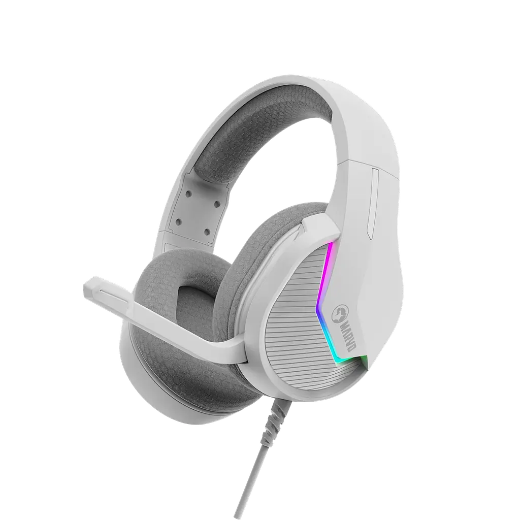 Наушники Marvo проволочные с микрофоном H8618 WH - фото 2