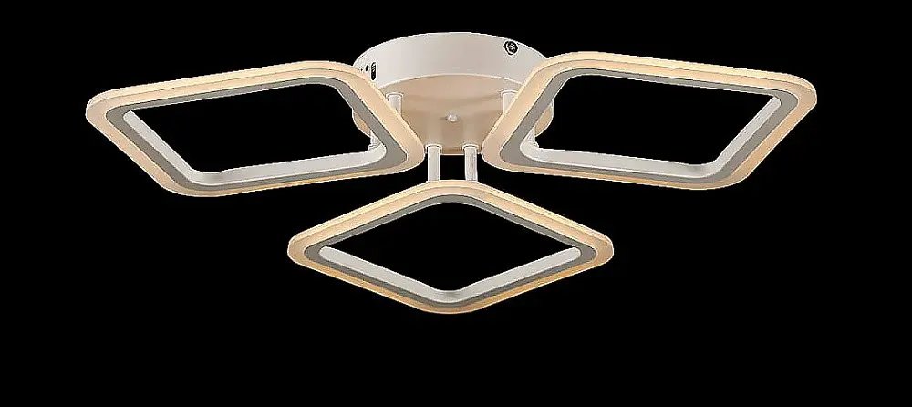 Люстра стельова LED Splendid Ray L2929/3BIG, 66W, білий, сучасний стиль, з пультом, 3 лампи, димер, 53 см - фото 3