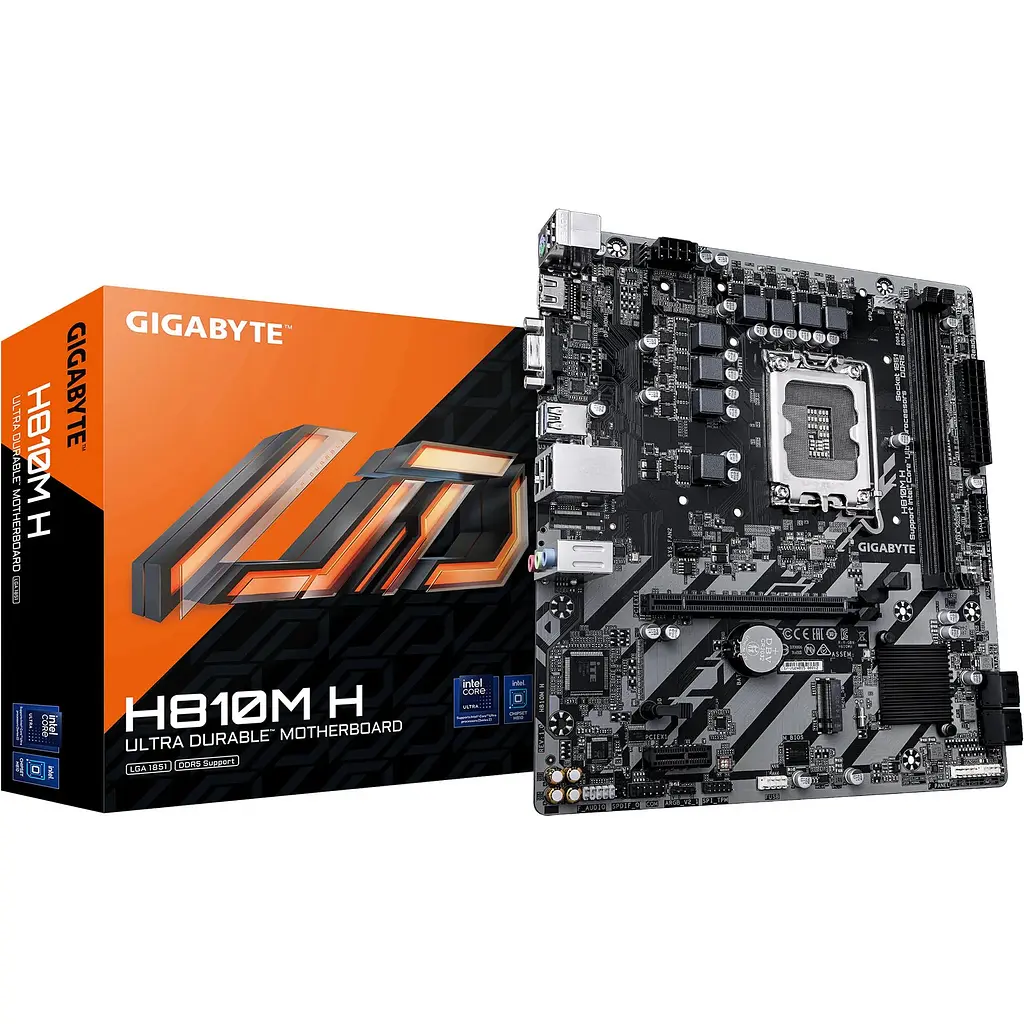 Материнская плата Gigabyte H810M K s1851 H810 2xDDR5 M.2 HDMI DP mATX - фото 4