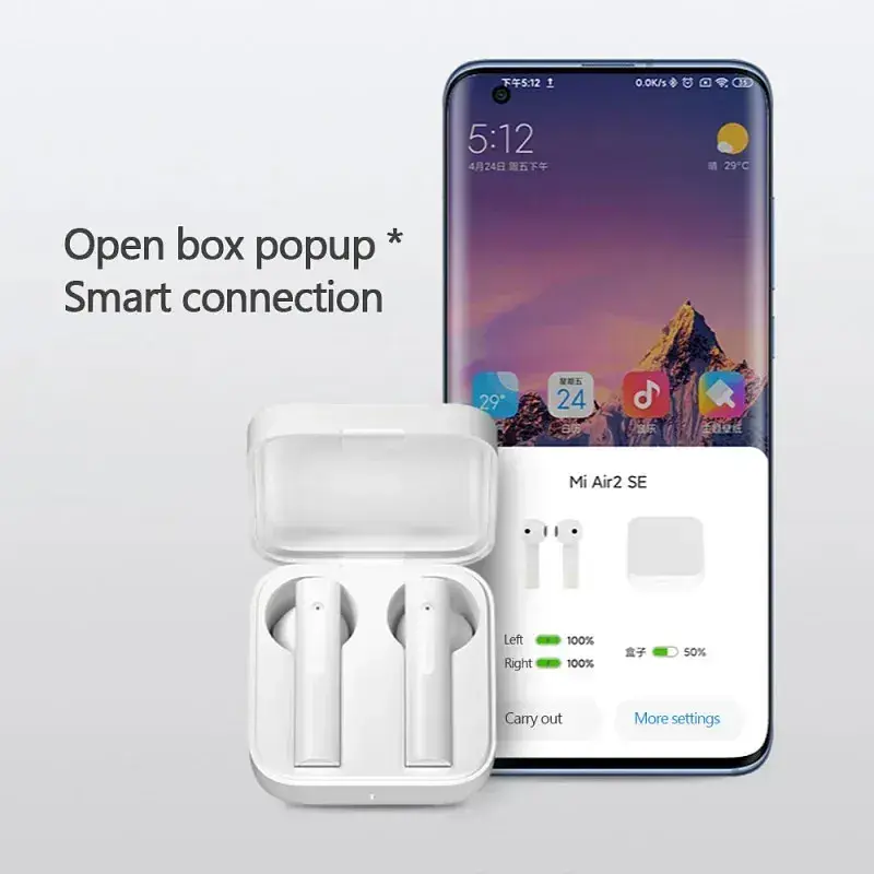 Бездротова стерео гарнітура Xiaomi Air 2 TWS з чистим звуком (23759-01_669) - фото 2