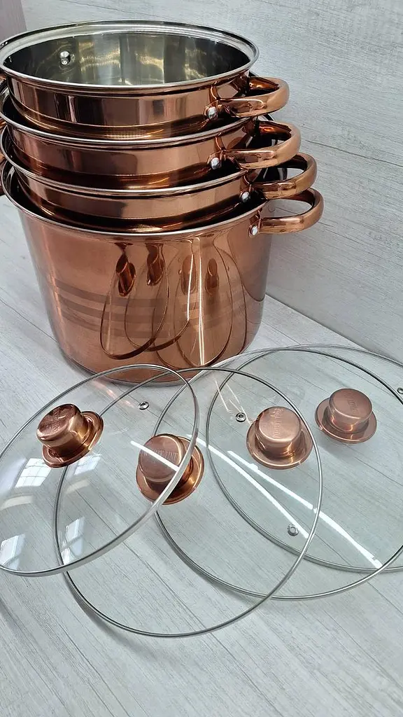 Набор кастрюль с крышками Royalty Line RL-SP8C из нержавеющей стали - фото 5