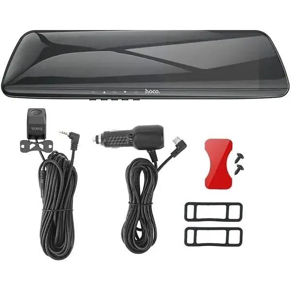 Відеореєстратор - дзеркало Hoco DV4 4.5-inch rearview mirror driving recorder (2 камери) - фото 6