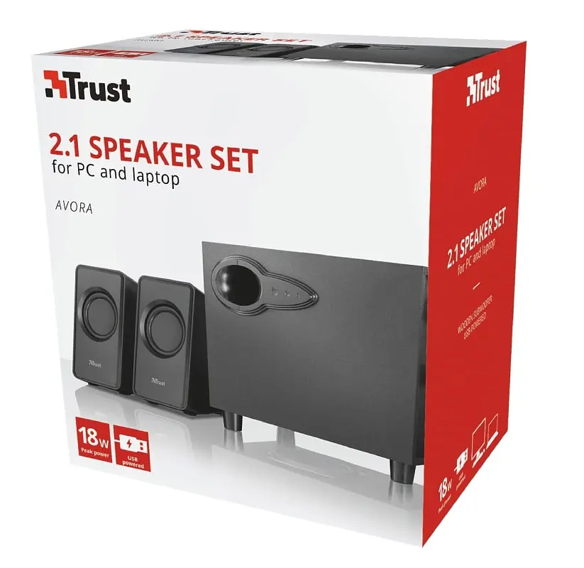 Комплект акустики 2.1 Trust Avora Subwoofer Speaker Set - фото 5