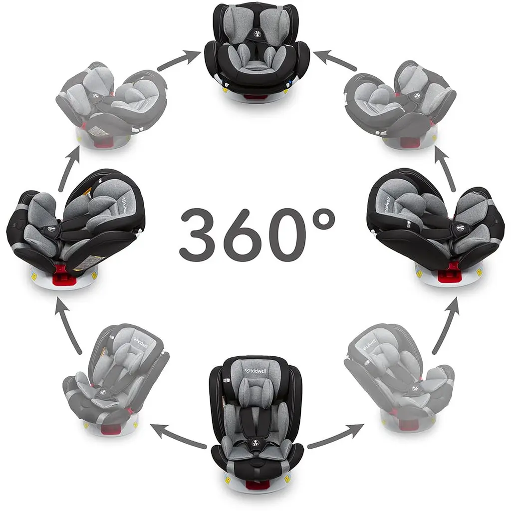 Автокресло Kidwell Orbit Isofix 0-36 кг Black - фото 7
