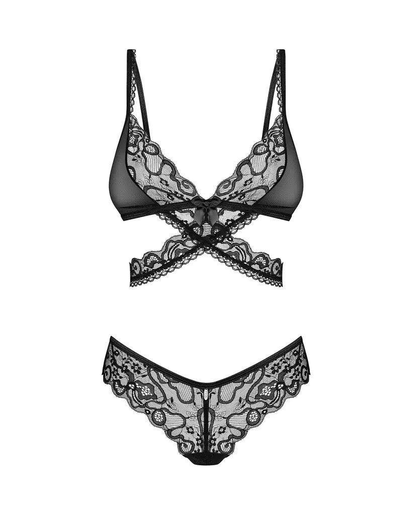 Комплект еротичної білизни Obsessive Blomentis 2-pcs set, XL/2XL - фото 3