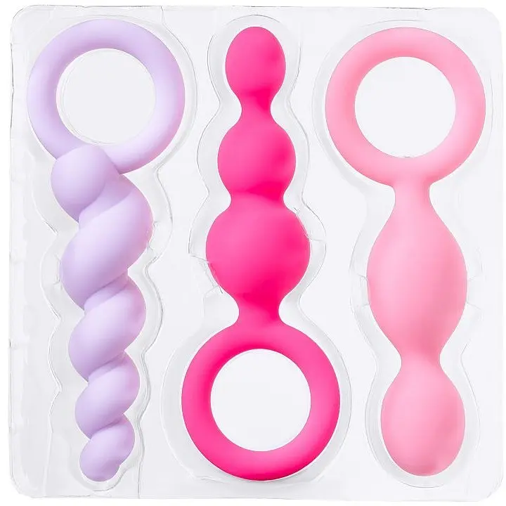 Набір анальних пробок Satisfyer Plugs Booty Call, 3 шт, Різнокольоровий - фото 8