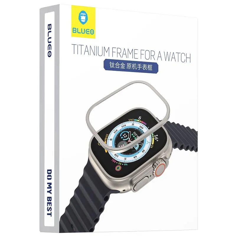 Захисна рамка Titanium Frame для Apple Watch Ultra 1/2/3 49 мм Natural Titanium Blueo teh0030671 - фото 3