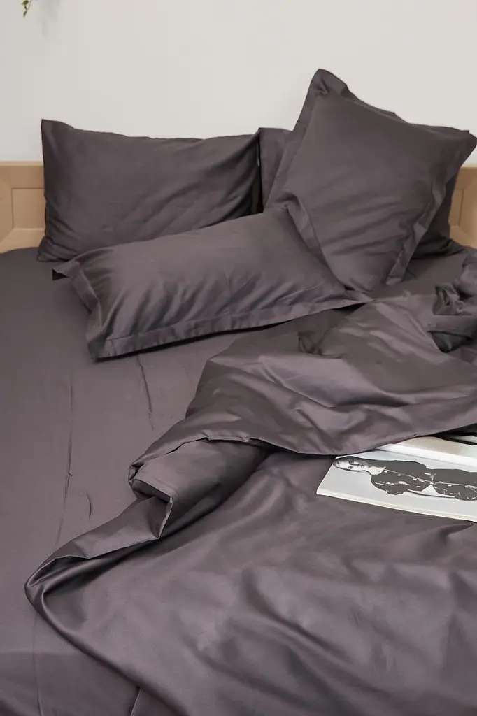 Пододеяльник Moon&Star Satin Premium Rain Cloud King Size 220x240 см - фото 3