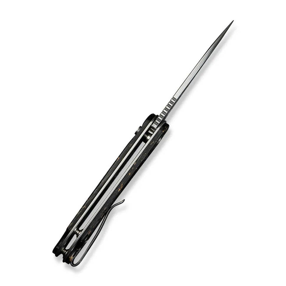 Ніж складаний кишеньковий Civivi Elementum II, (7.5 см) Damascus/карбоновий Fiber & Resin - фото 8