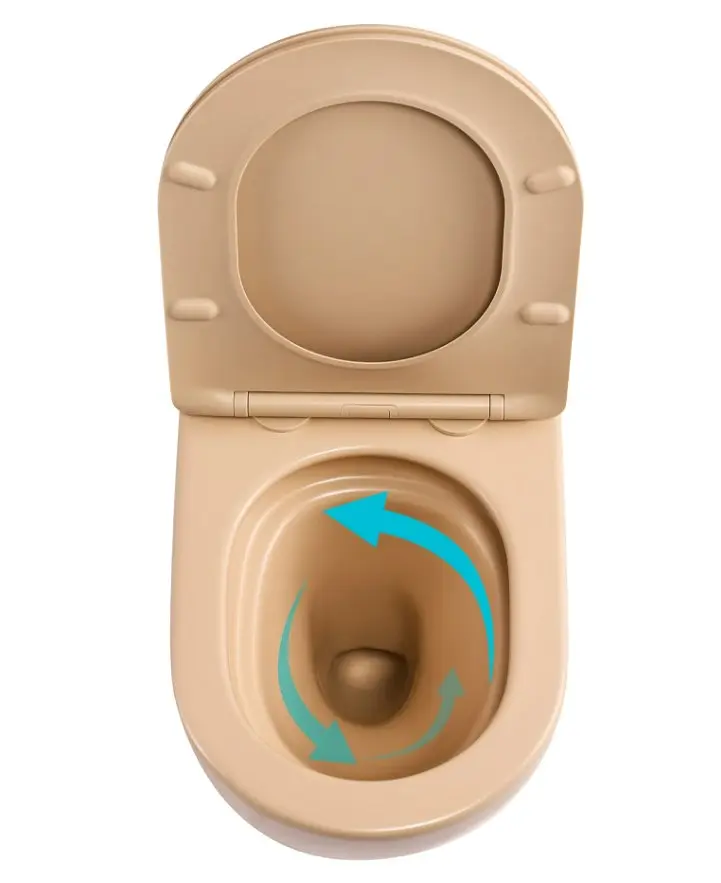 Унітаз підвісний Qtap Robin Ultra Quiet, Beige, з сидінням Slim Duroplast / Soft-close / Quick Release QTROB26SB48997 - фото 5