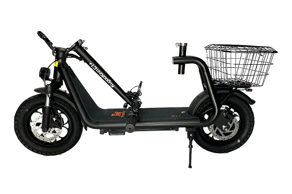 Электросамокат KUGOO Kirin C1+ Plus 18Ah 1000W с сидением и усиленной корзинкой - фото 10