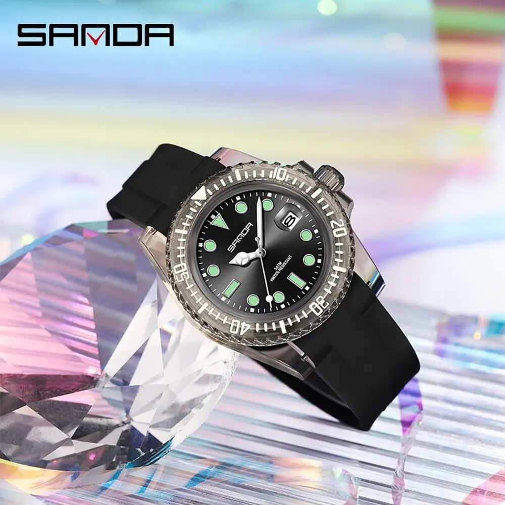 Жіночий наручний годинник 9007 All Black Sanda acs0030963 - фото 4