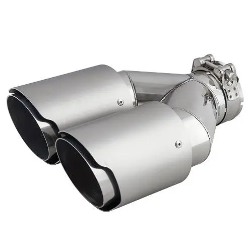 Насадка на подвійний глушник Vitol 241 x 2-89 x 64 мм Матовий Хром (НГ-1209B) - фото 3