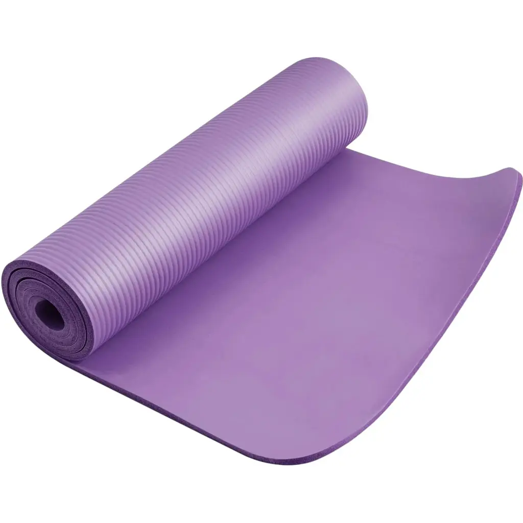 Мат для фитнеса и йоги Hop-Sport HS-N010GM 1 см фиолетовый - фото 2