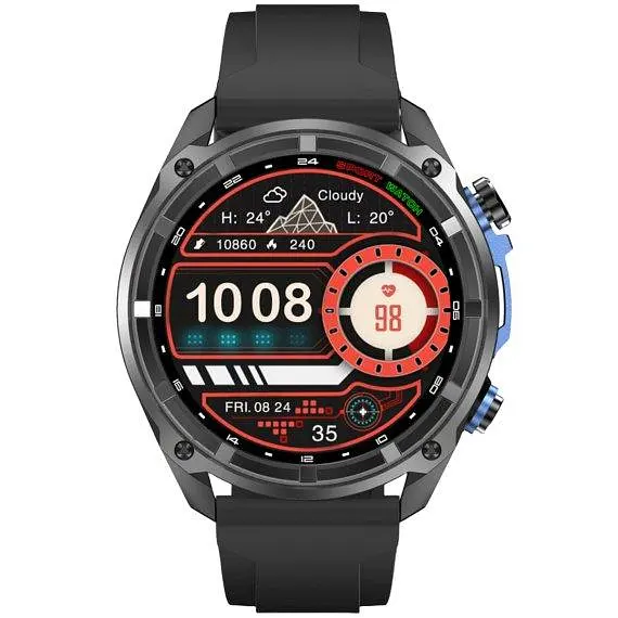 Годинник наручний смарт UWatch Smart Navigation Pro GPS 2 ремінця Чорний (2861448527) - фото 2