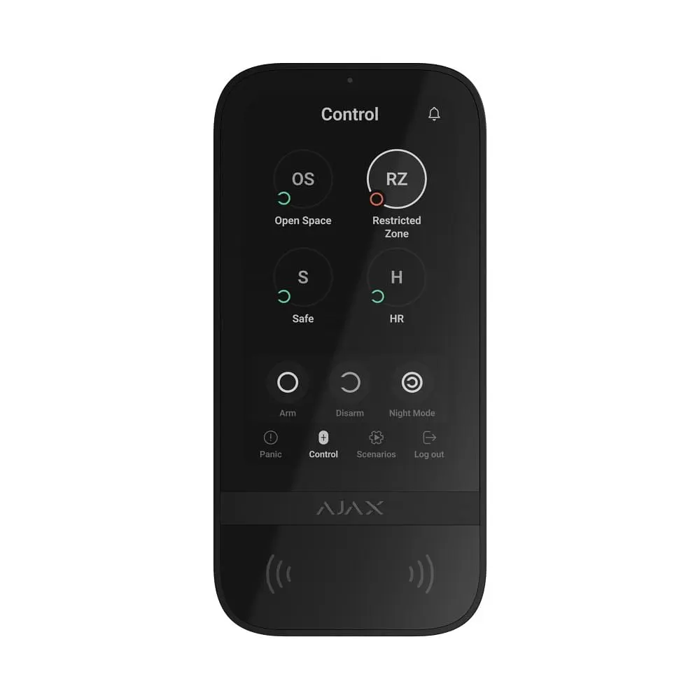 Клавіатура Ajax KeyPad TouchScreen чорна (26-00325)