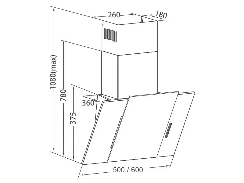 Витяжка Pyramida NVX 60 (800) B XBL - фото 6