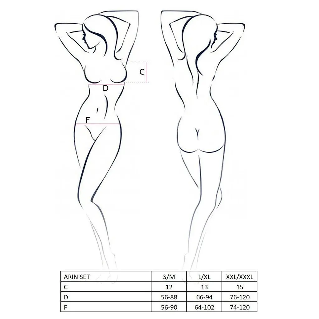 Комплект белья Passion ARIN Set black L/XL - фото 5