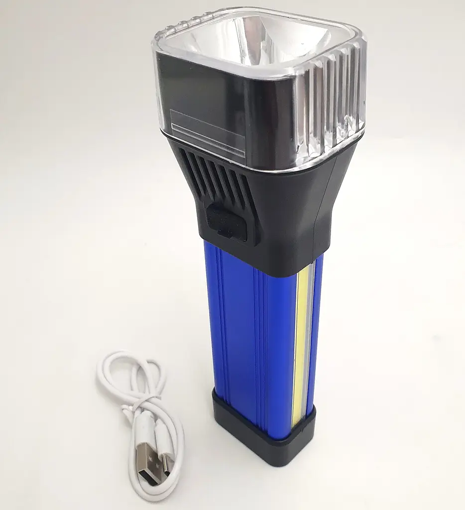 Ліхтар LED лампа 5w+COB+SMD акумуляторний ліхтарик з двома бічними панелями прожектор Bailong СВ-888 - фото 5