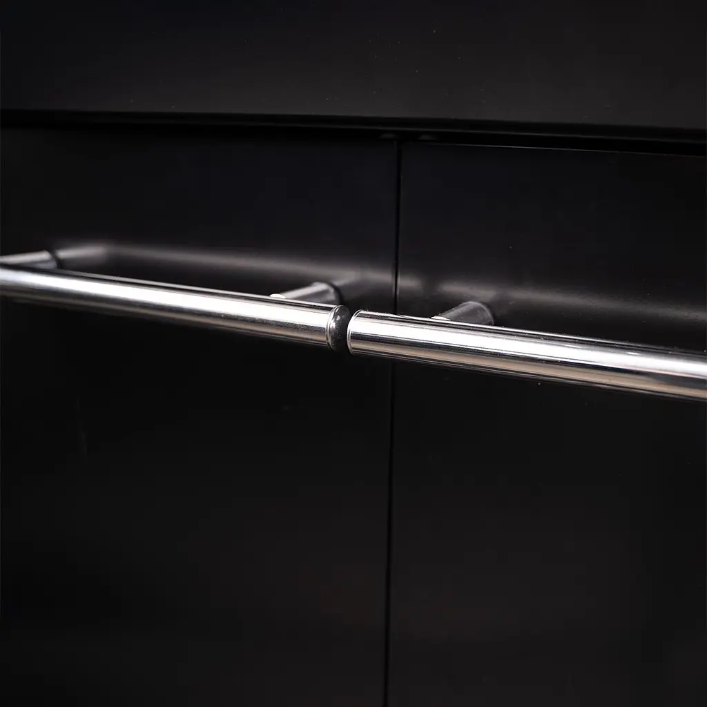 Газовый гриль Santos S-418 All Black с боковой и задней горелкой, черный полностью (890055) - фото 10